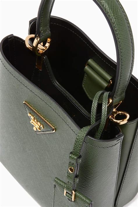 green prada bucket bag|Prada bucket bag saffiano.